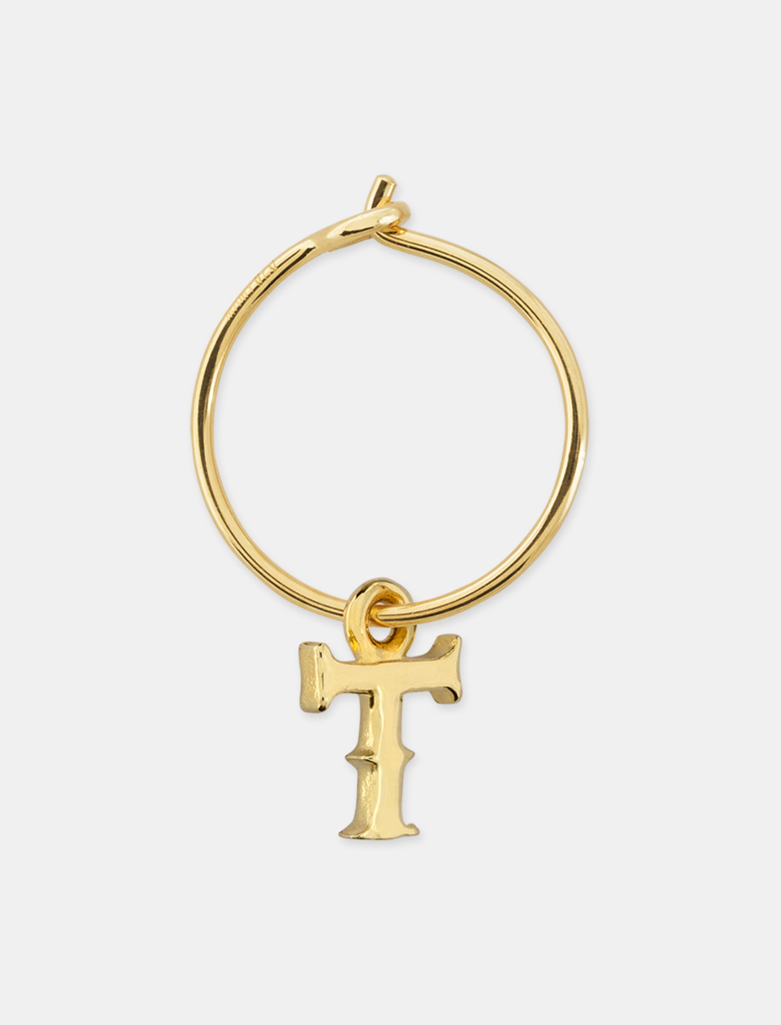 Alphabet Hoops gold-plated