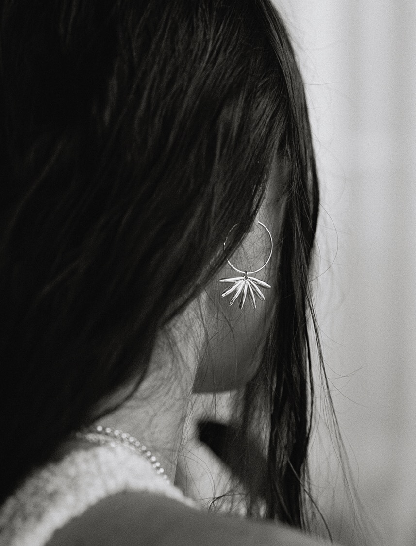 Sun Siren Hoop Silver