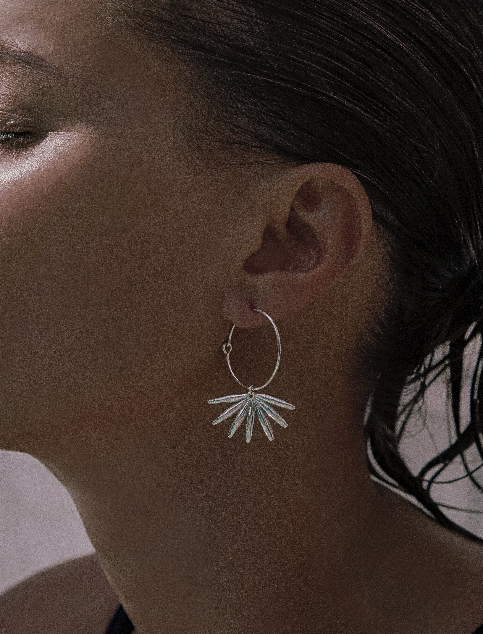 Sun Siren Hoop Silver