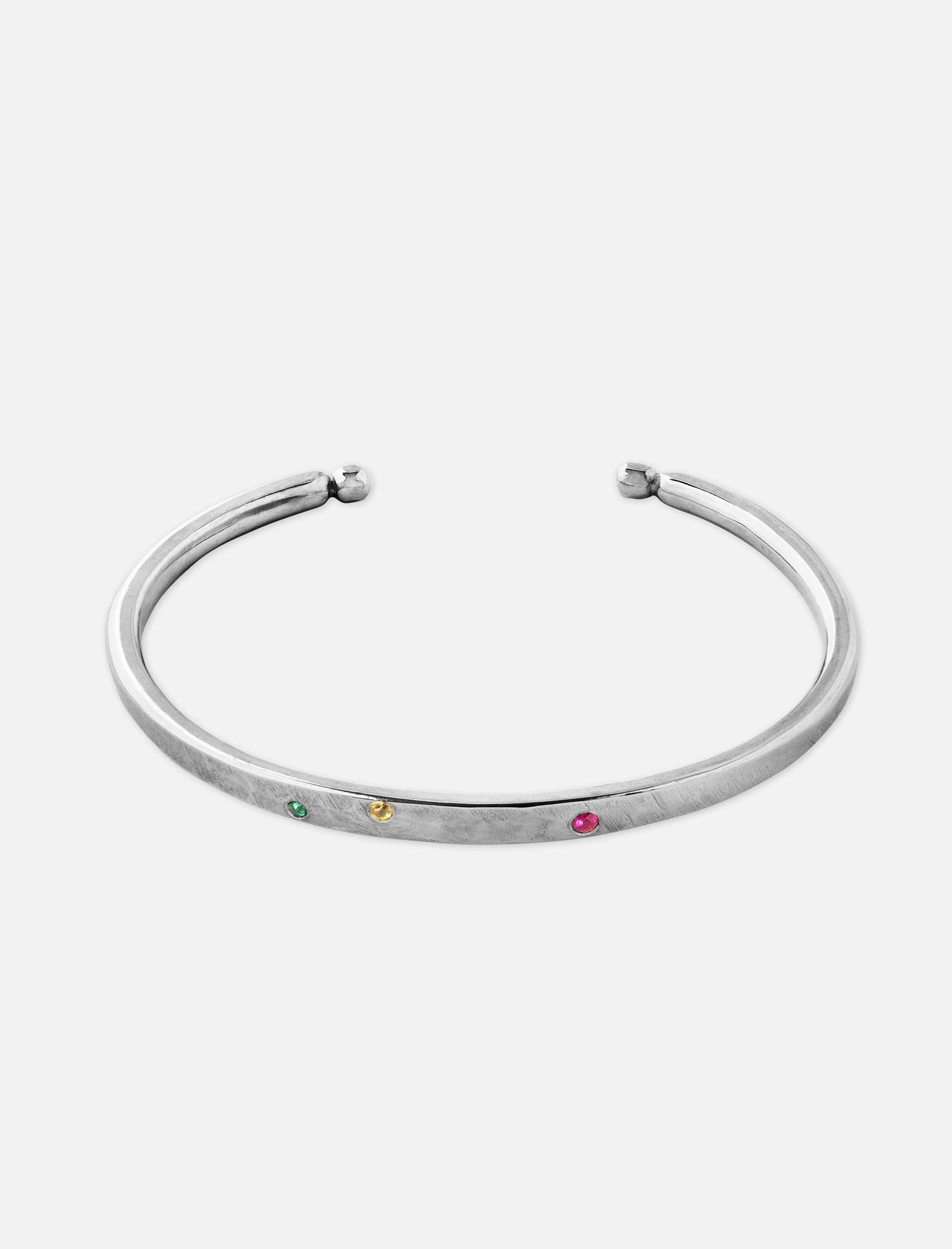 The Kingston Stone Bangle Silver