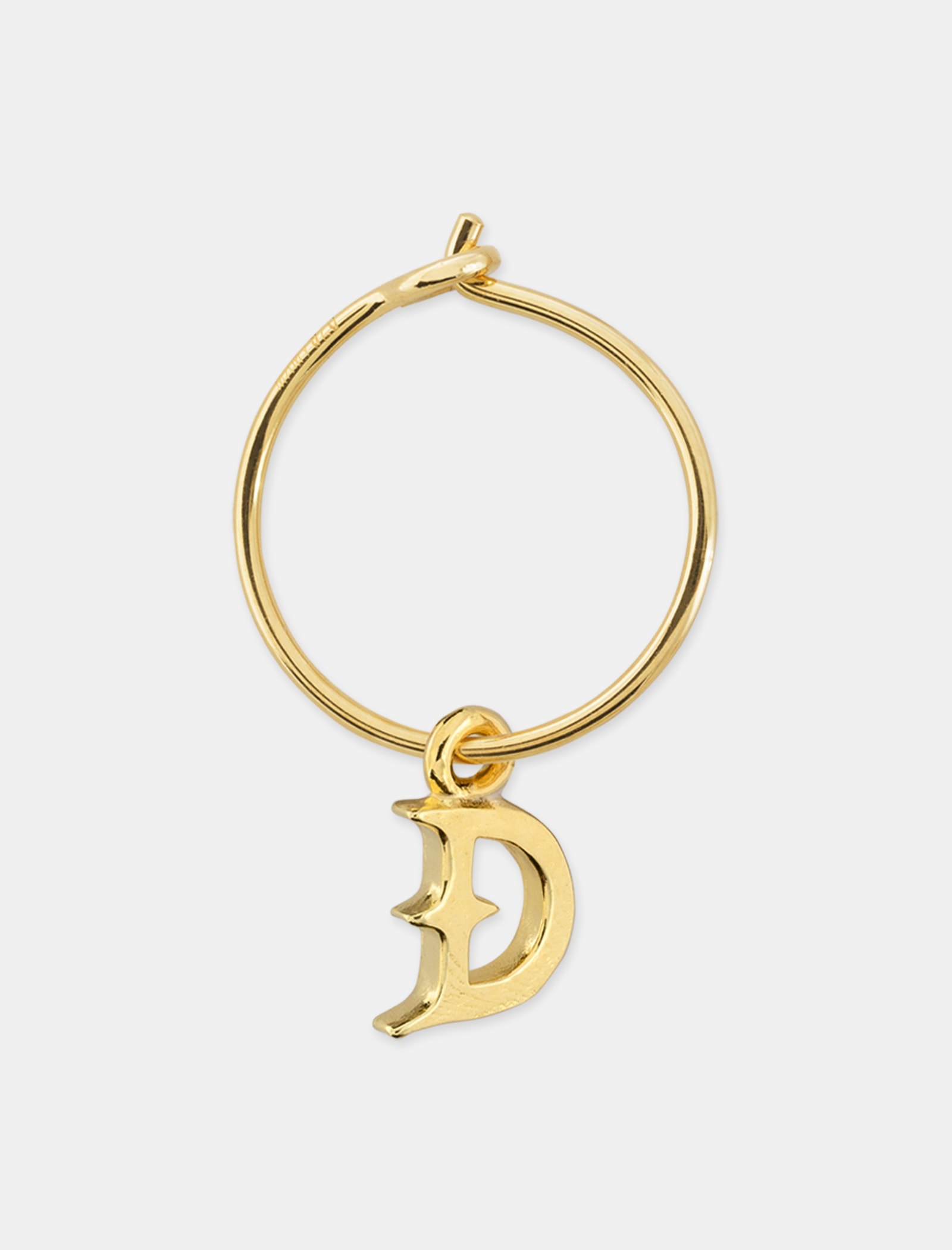 Alphabet Hoops gold-plated
