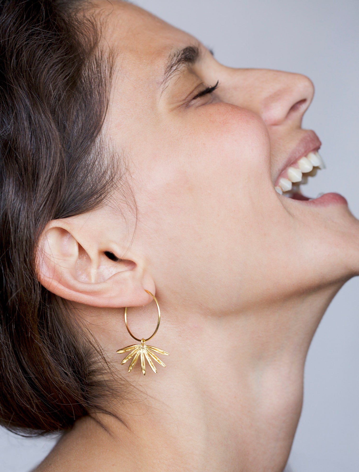 Sun Siren Hoop Gold