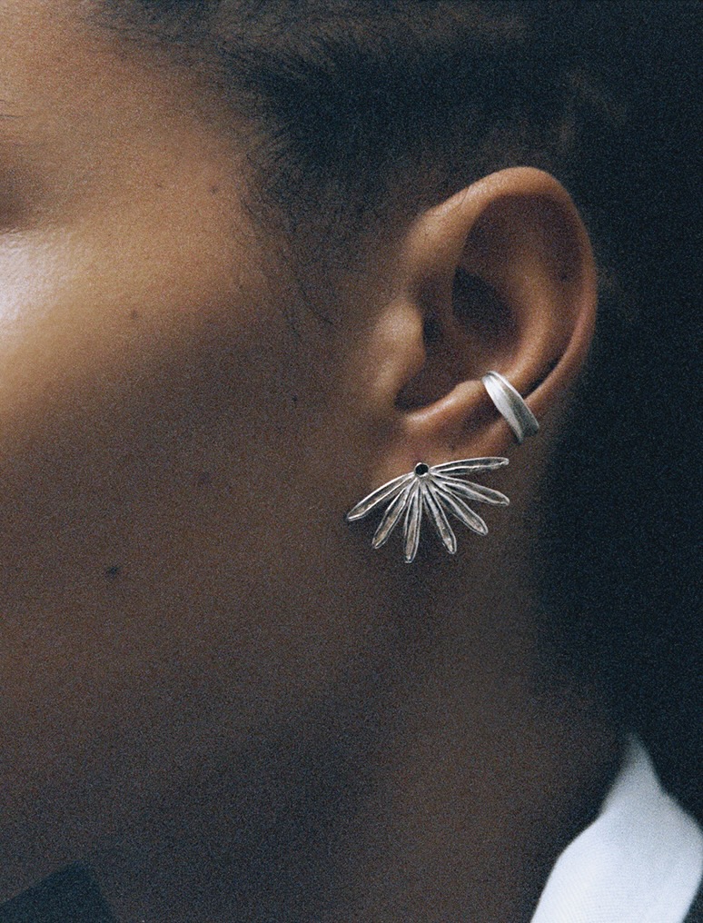 Sun Siren Stud Silver