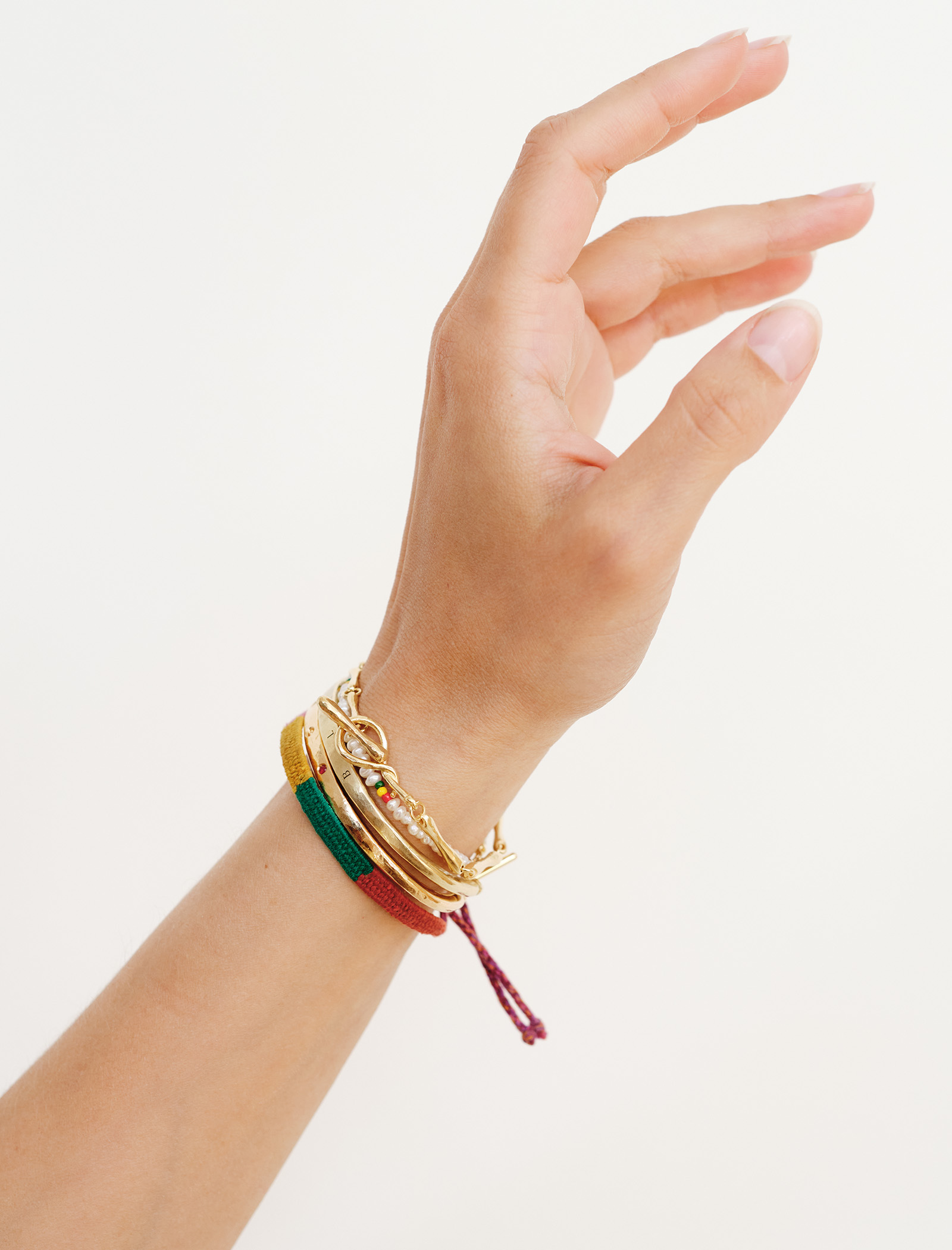 The Kingston Stone Bangle Gold